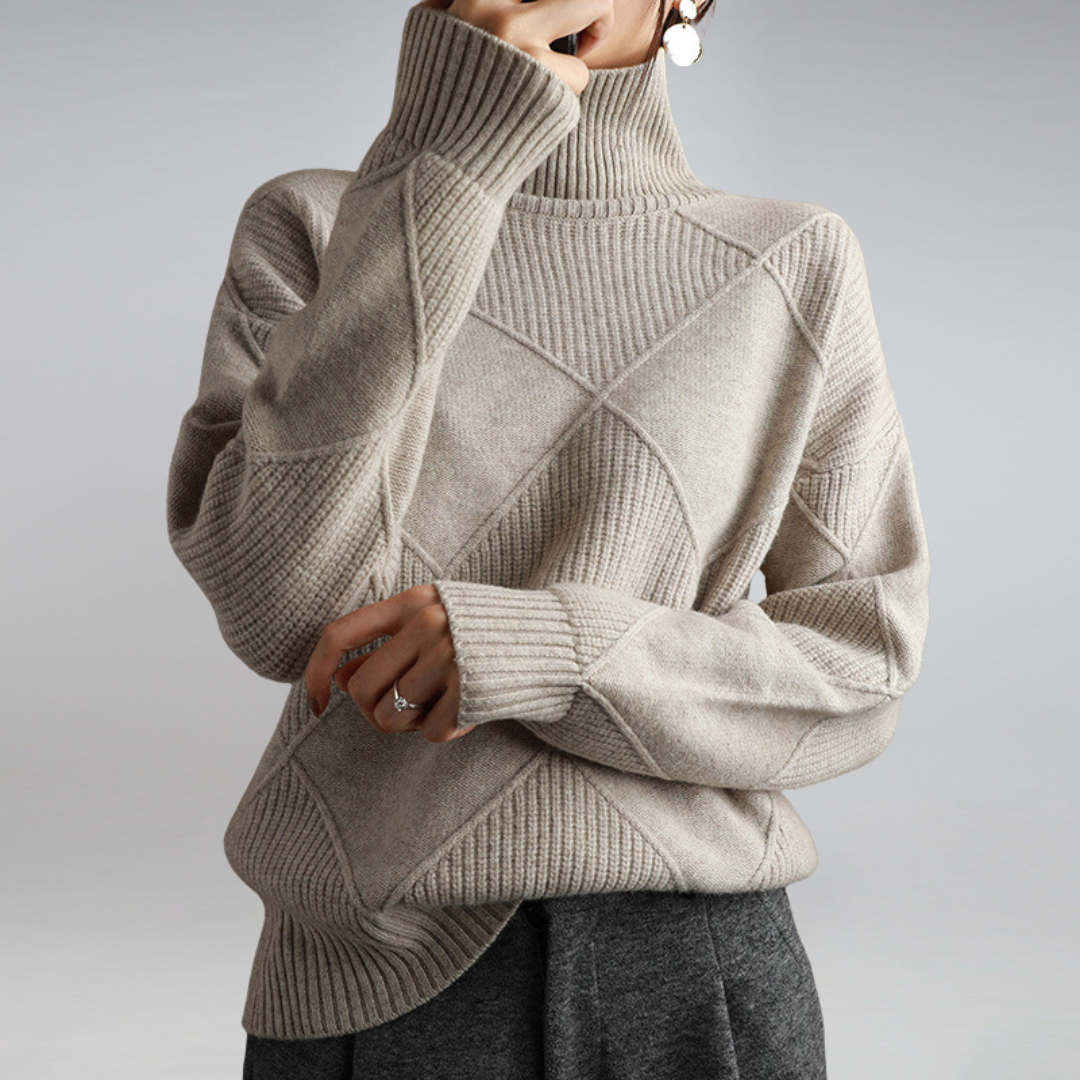 Stylish Turtleneck for Women - Isabella-Gray-S-Nora Luxe