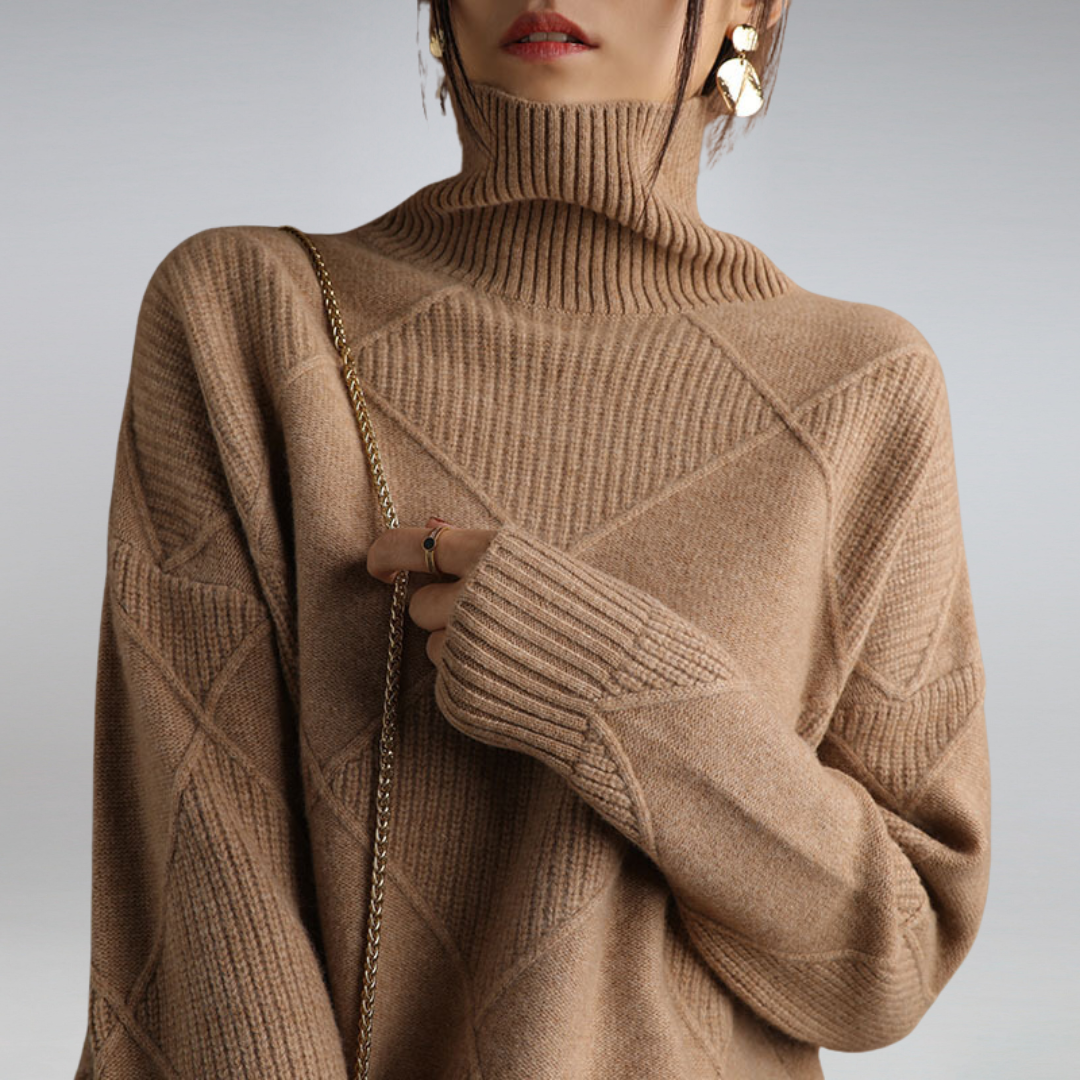Stylish Turtleneck for Women - Isabella-Yellow-S-Nora Luxe