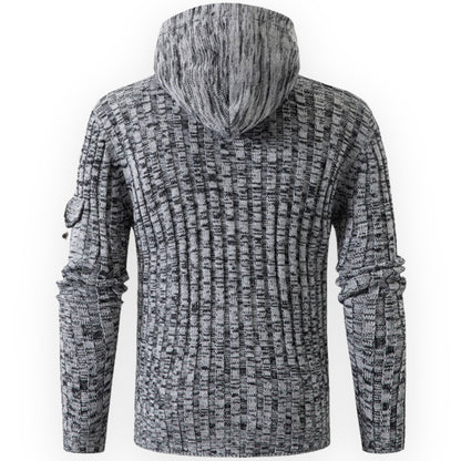 Stylish Warm Fleece Hoodie for Men - AlpineTrail-Brown-S-Nora Luxe