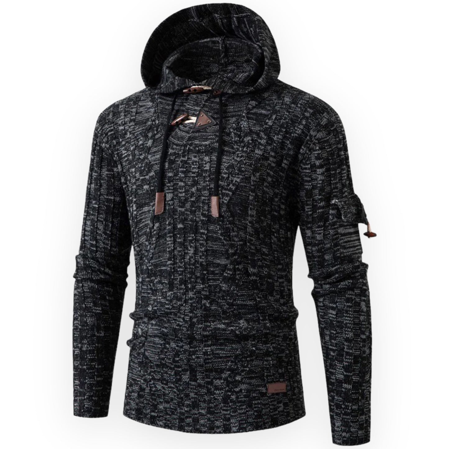 Stylish Warm Fleece Hoodie for Men - AlpineTrail-Dark gray-S-Nora Luxe