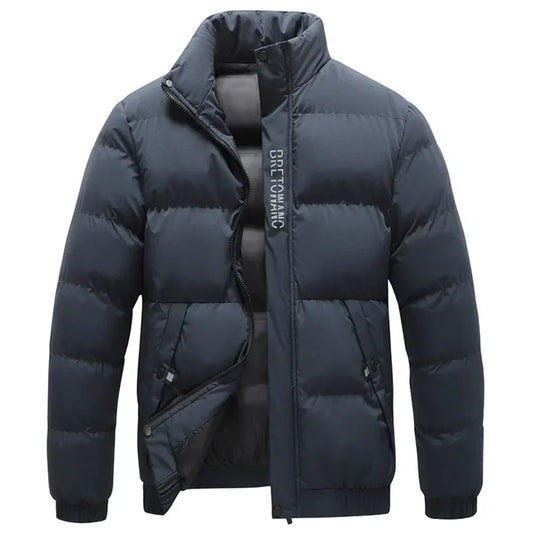 Stylish Warm Men's Winter Coat - Arvid-Dark Blue-S-Nora Luxe