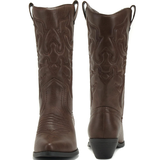 Stylish Western Pointed Cowboy Boots - Gracia-Sand-3.0-Nora Luxe