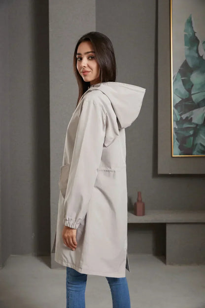 Stylish Windproof Trench Coat - Livia-Light Brown-S-Nora Luxe