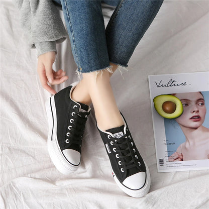 Stylish women's canvas sneakers with platform sole – Leonie-Dark blue-3-Nora Luxe