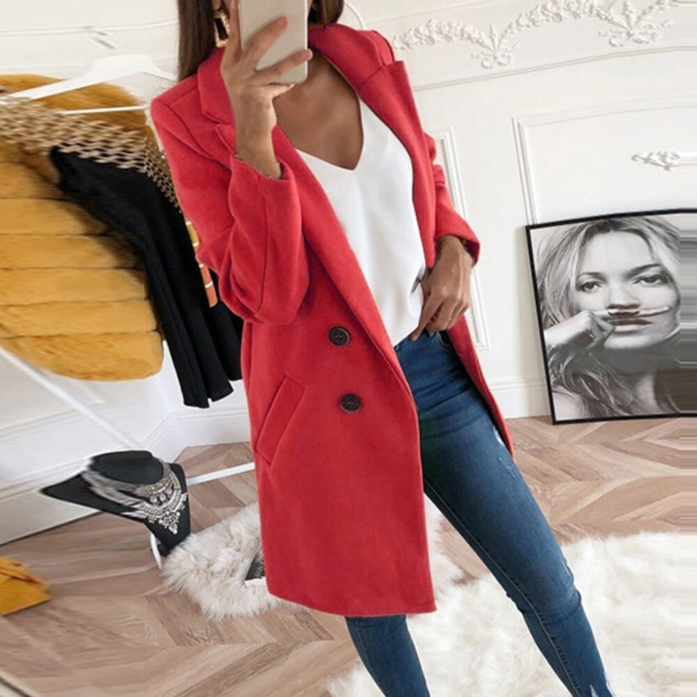 Stylish Women's Coat - Mila-Red-S-Nora Luxe