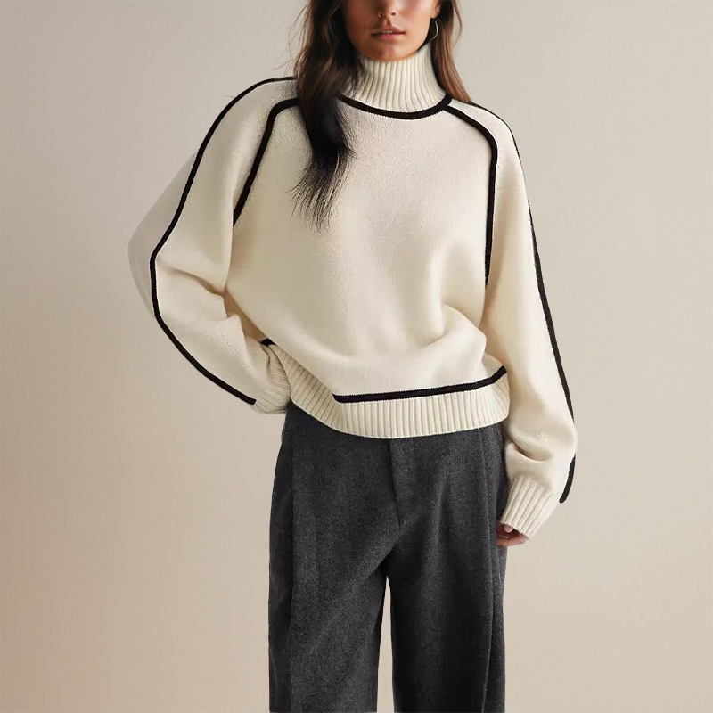 Stylish Women's Roll Neck - Clara-Brown-S-Nora Luxe