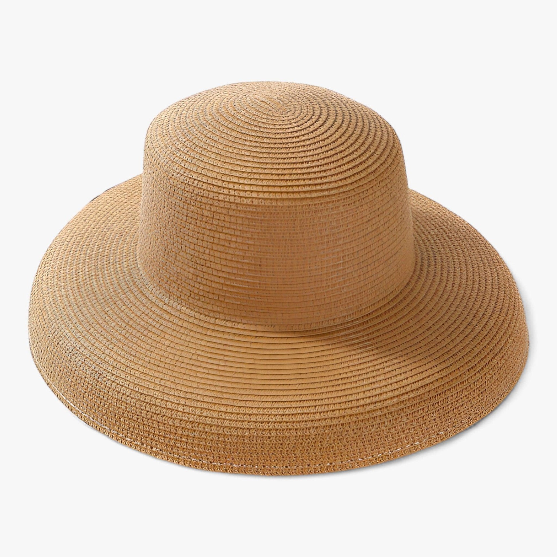 Stylish women's summer hat in light Panama style – Belinda-Khaki-The Livary