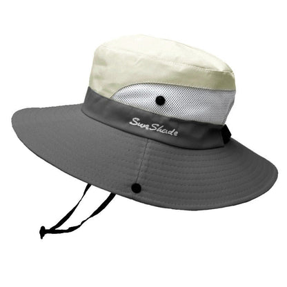 Stylish women's UV protection sun hat with a wide brim – Livia-Beige-Nora Luxe
