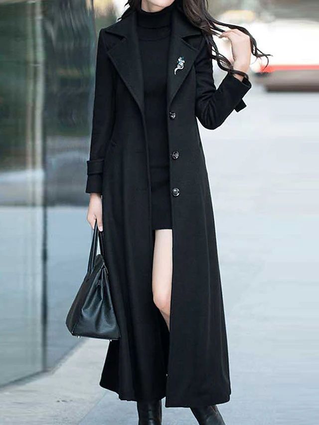 Stylish Wool Ladies' Coat - Elora-Brown-S-Nora Luxe