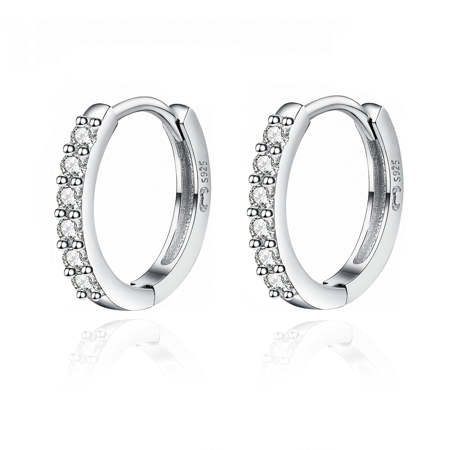 Stylish Zirconia Earrings - Mila-Silver-Nora Luxe