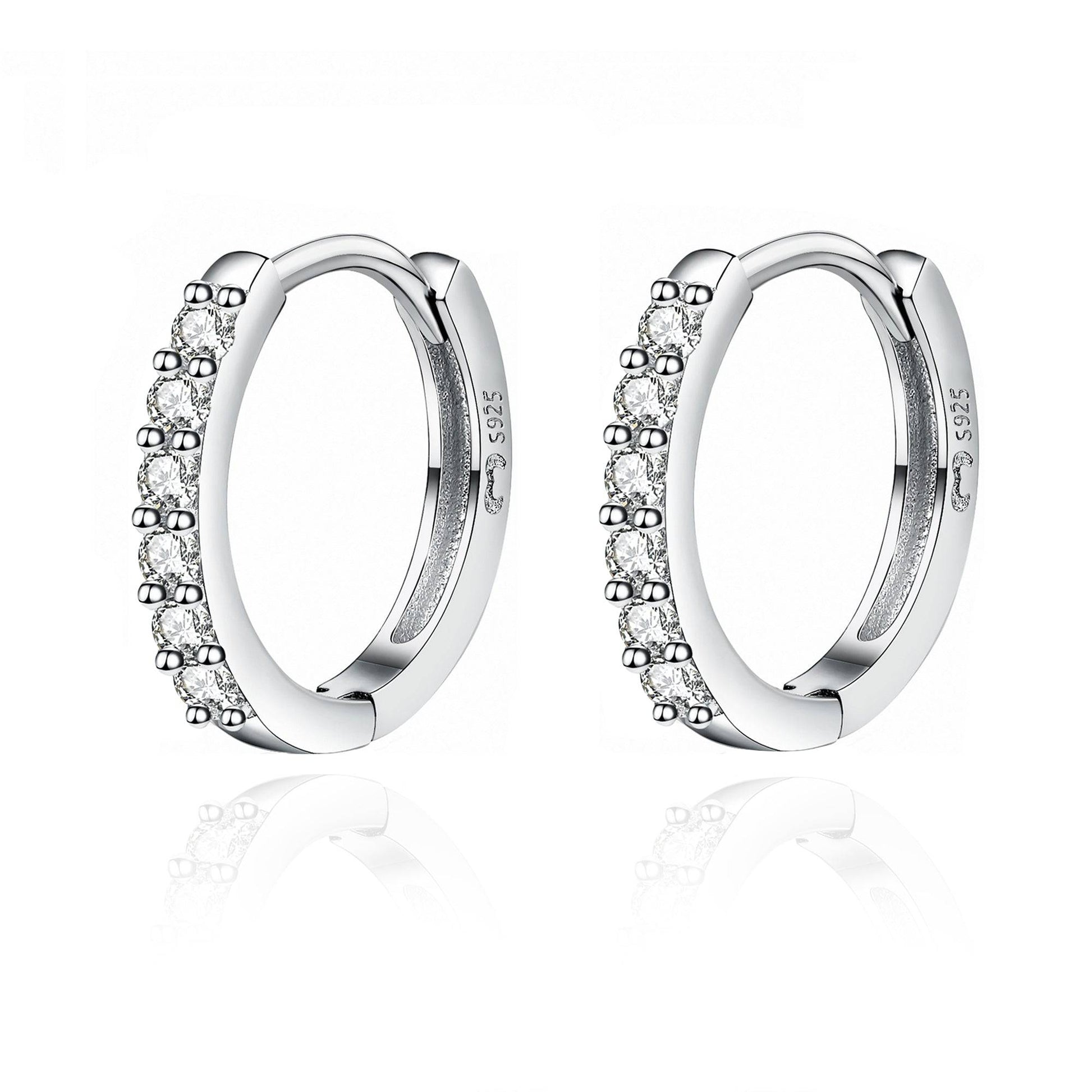 Stylish Zirconia Earrings - Mila-Silver-Nora Luxe