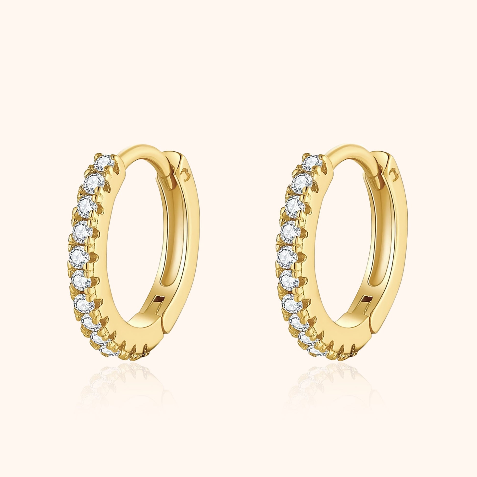 Stylish Zirconia Hoops - Aurina-Gold-Nora Luxe