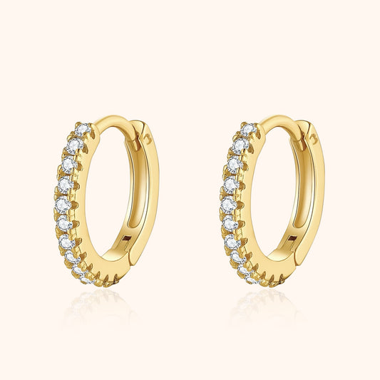 Stylish Zirconia Hoops - Aurina-Gold-Nora Luxe