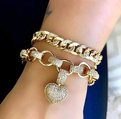 Stylish Zirconia Jewellery Set - Elisette-Gold-Nora Luxe