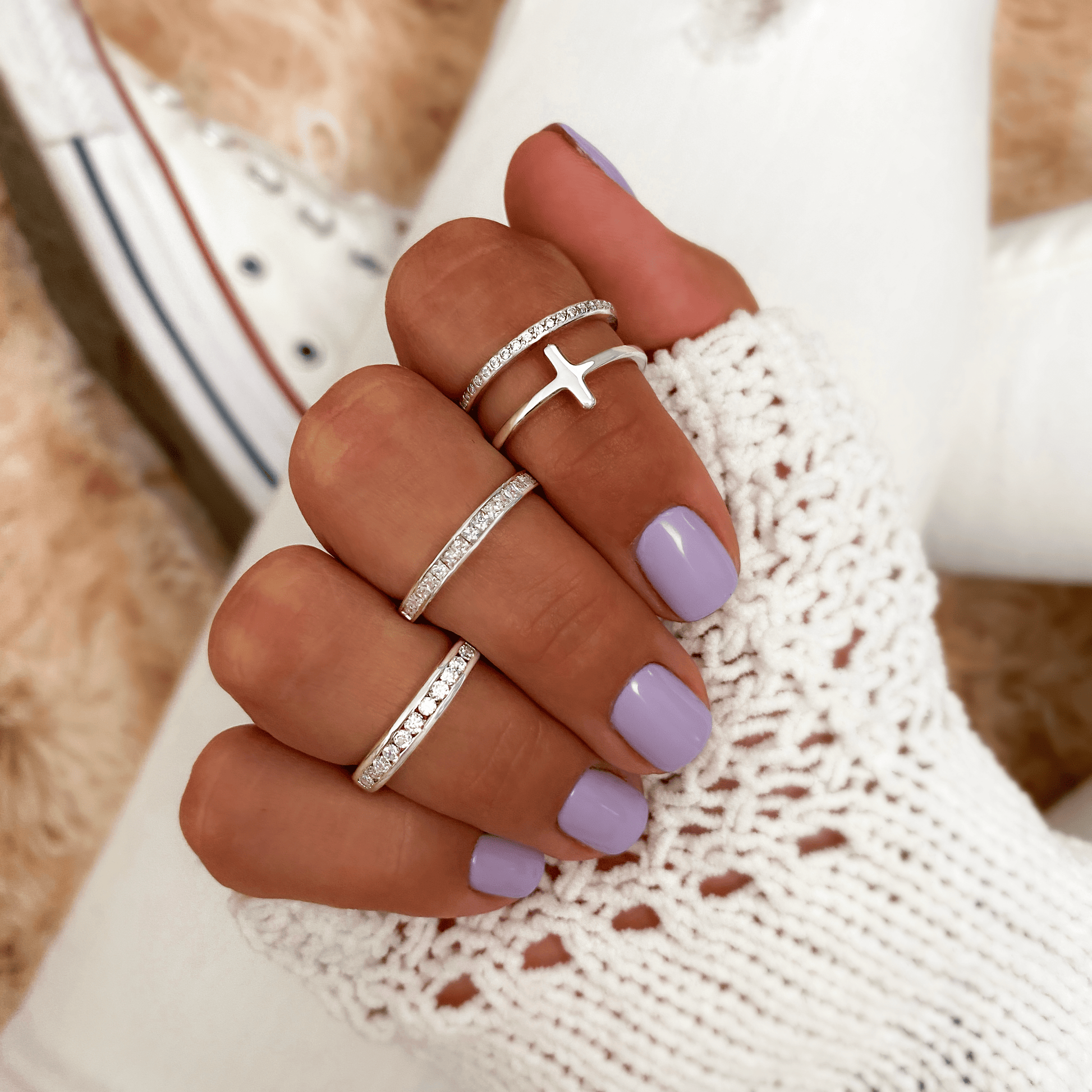 Stylish Zirconia Ring - Amelia-Silver-5-Nora Luxe