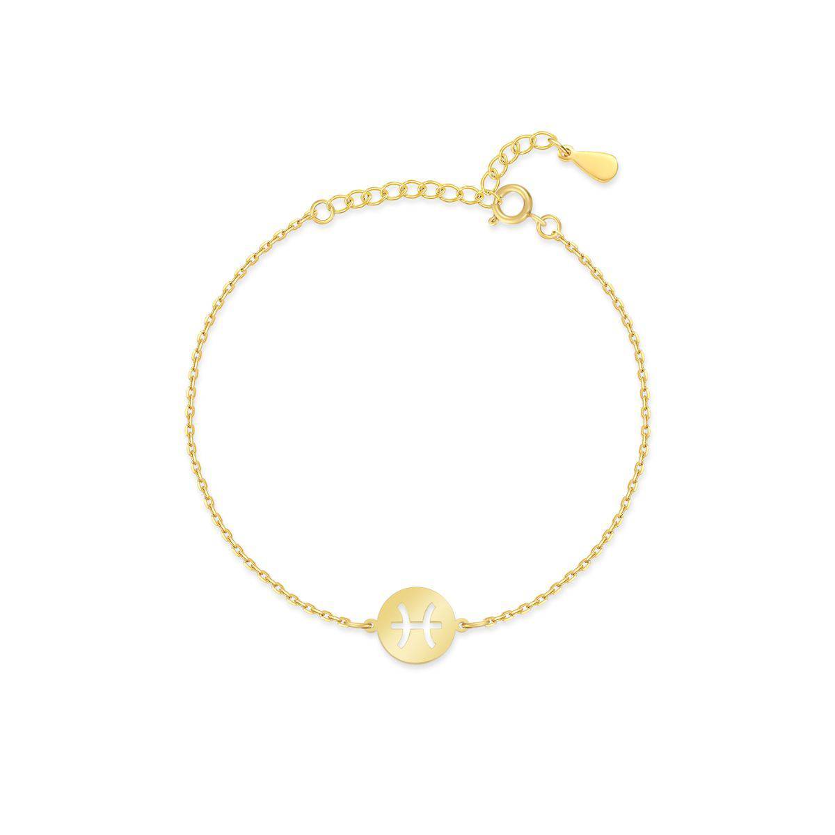 Stylish Zodiac Bracelet - Lyra-Gold-Pisces-Nora Luxe