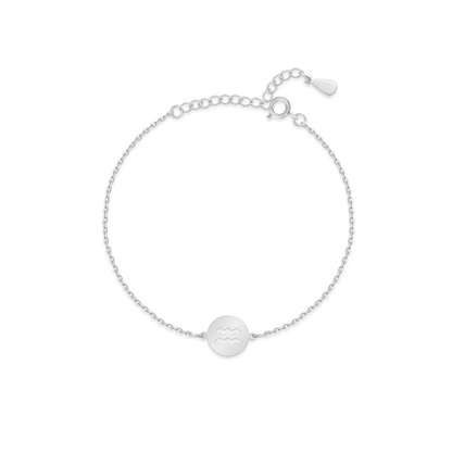 Stylish Zodiac Bracelet - Lyra-Silver-Aquarius-Nora Luxe