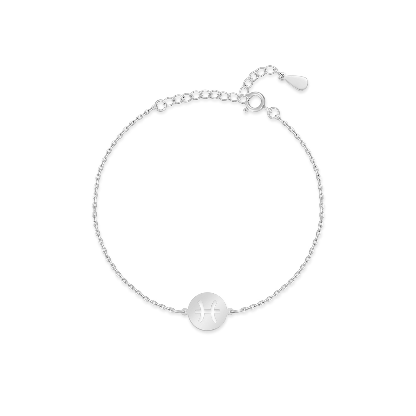 Stylish Zodiac Bracelet - Lyra-Silver-Pisces-Nora Luxe