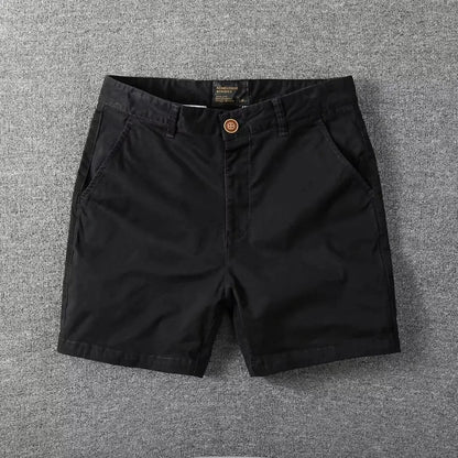 Summer chino shorts with a comfort fit – Matteo-Black-28-Nora Luxe