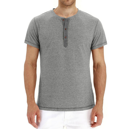 Summer Cotton Men's T-shirt – Finn-Dark blue-S-State of Style