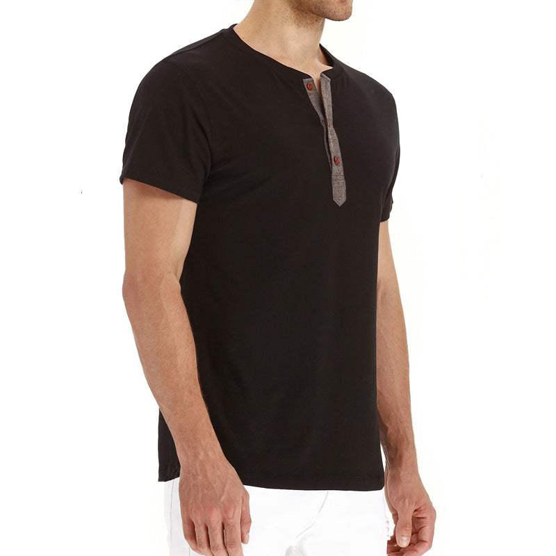 Summer Cotton Men's T-shirt – Finn-Dark blue-S-State of Style