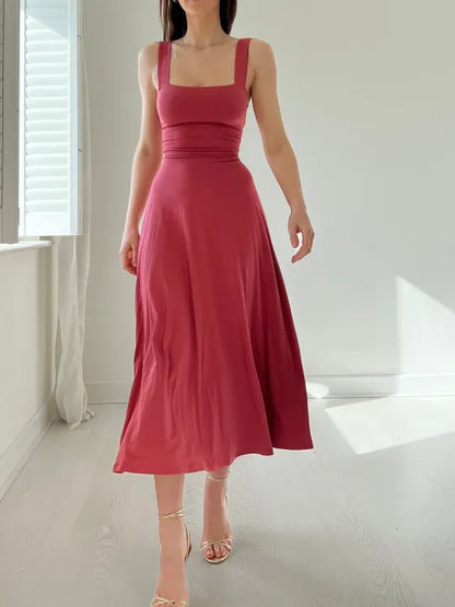Summer dress – Florentine-Watermelon Red-XS-Nora Luxe