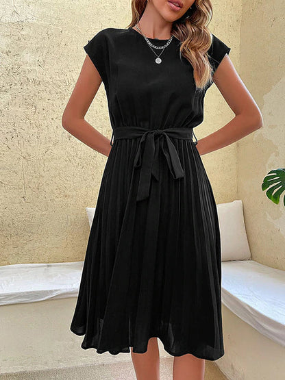 Summer dress with Short Sleeves – Amara-Black-S-The Livary