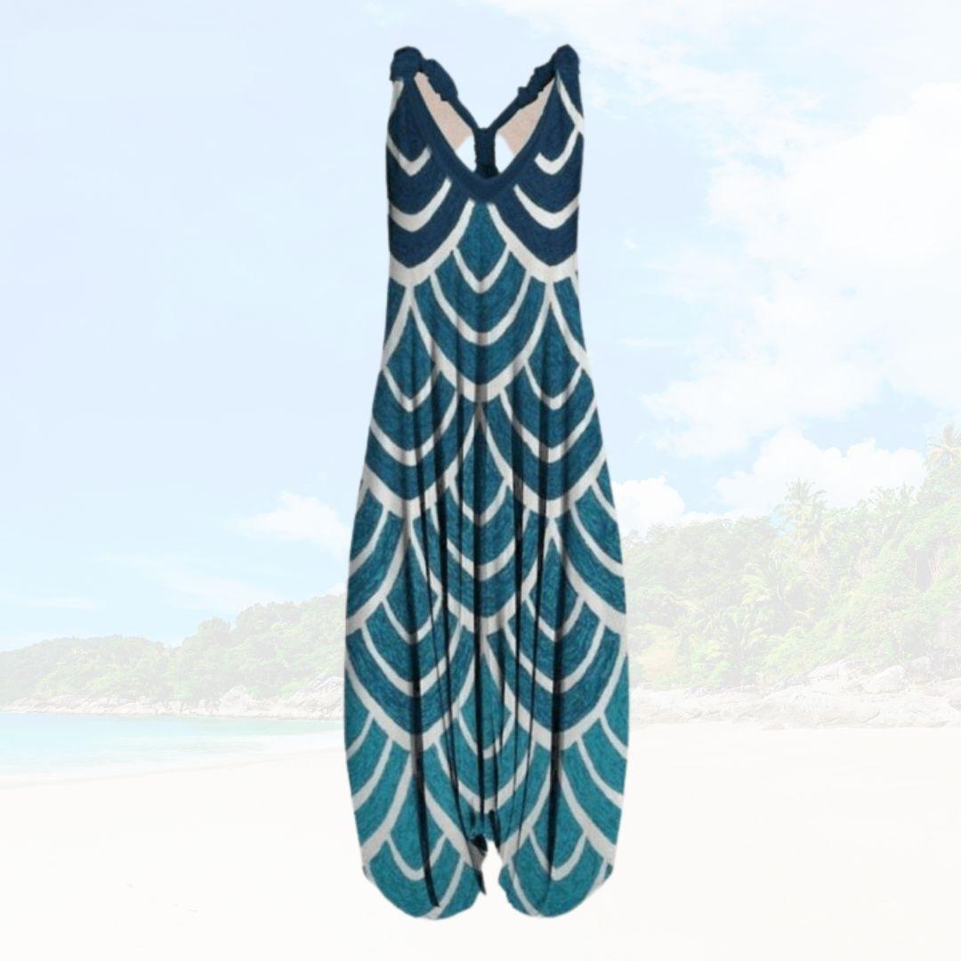 Summer Women's Jumpsuit with Loose Fit – Elenya-Light blue-S-State of Style