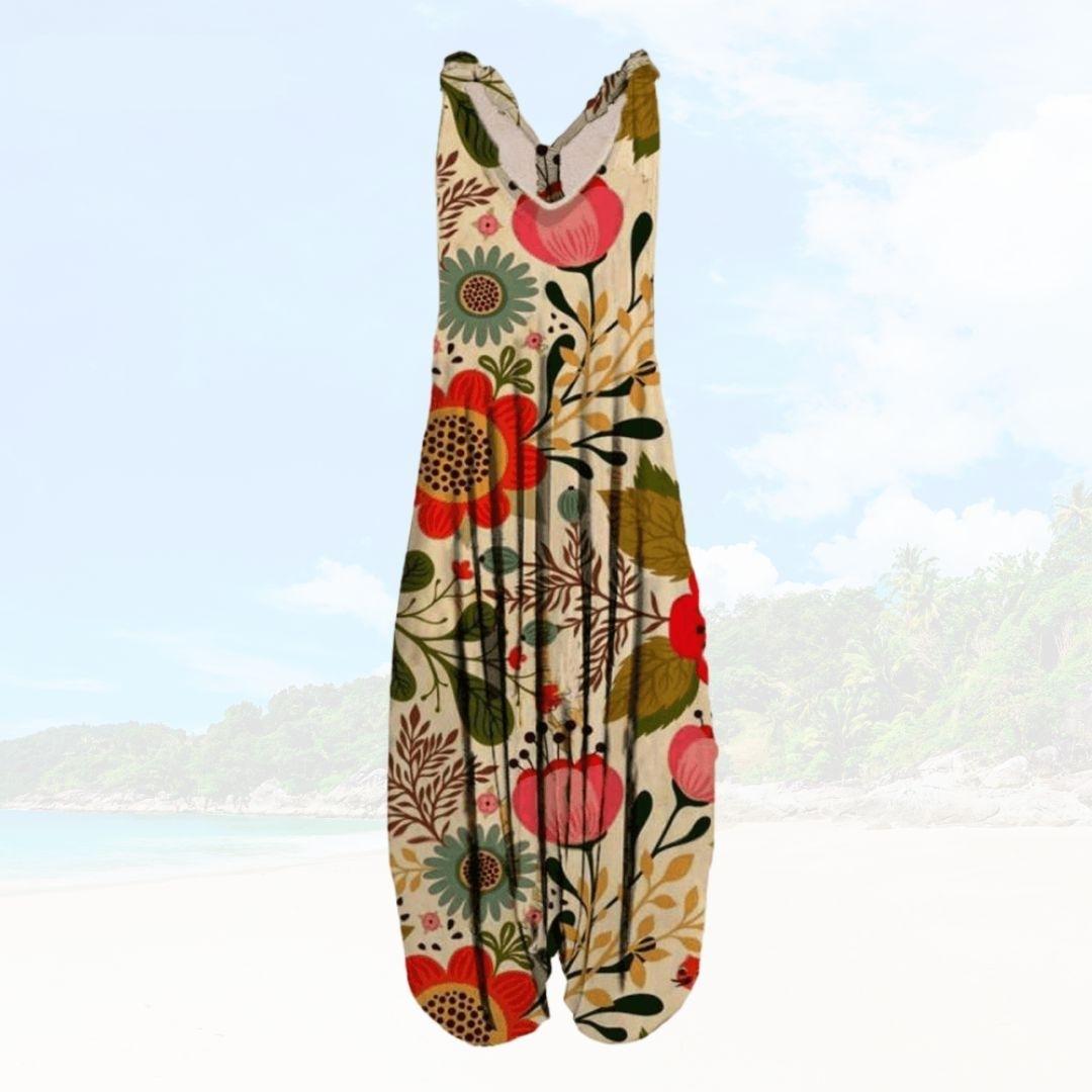 Summer Women's Jumpsuit with Loose Fit – Elenya-Multicoloured-S-State of Style
