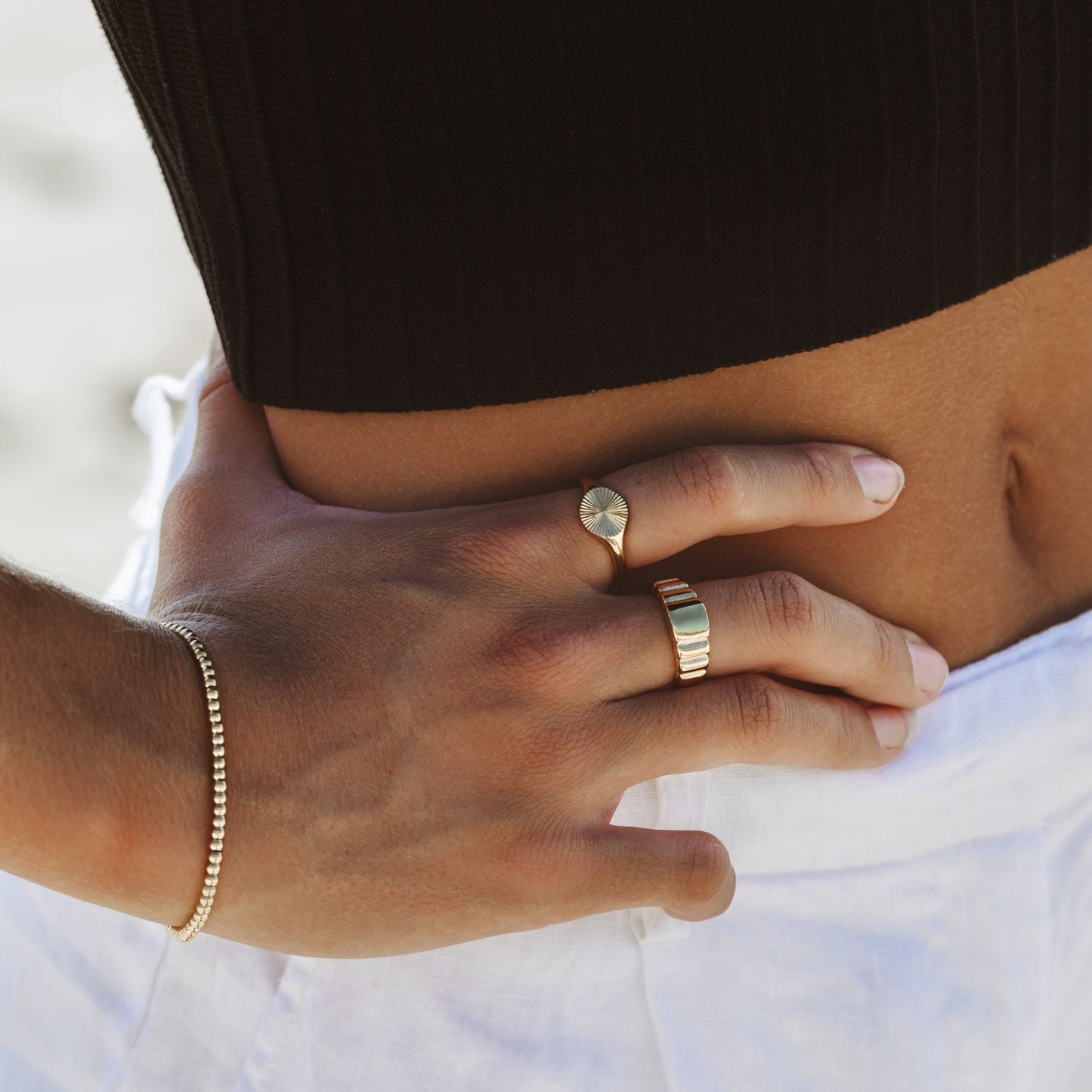 Sun Signet Ring - Solara-5-Gold-Nora Luxe