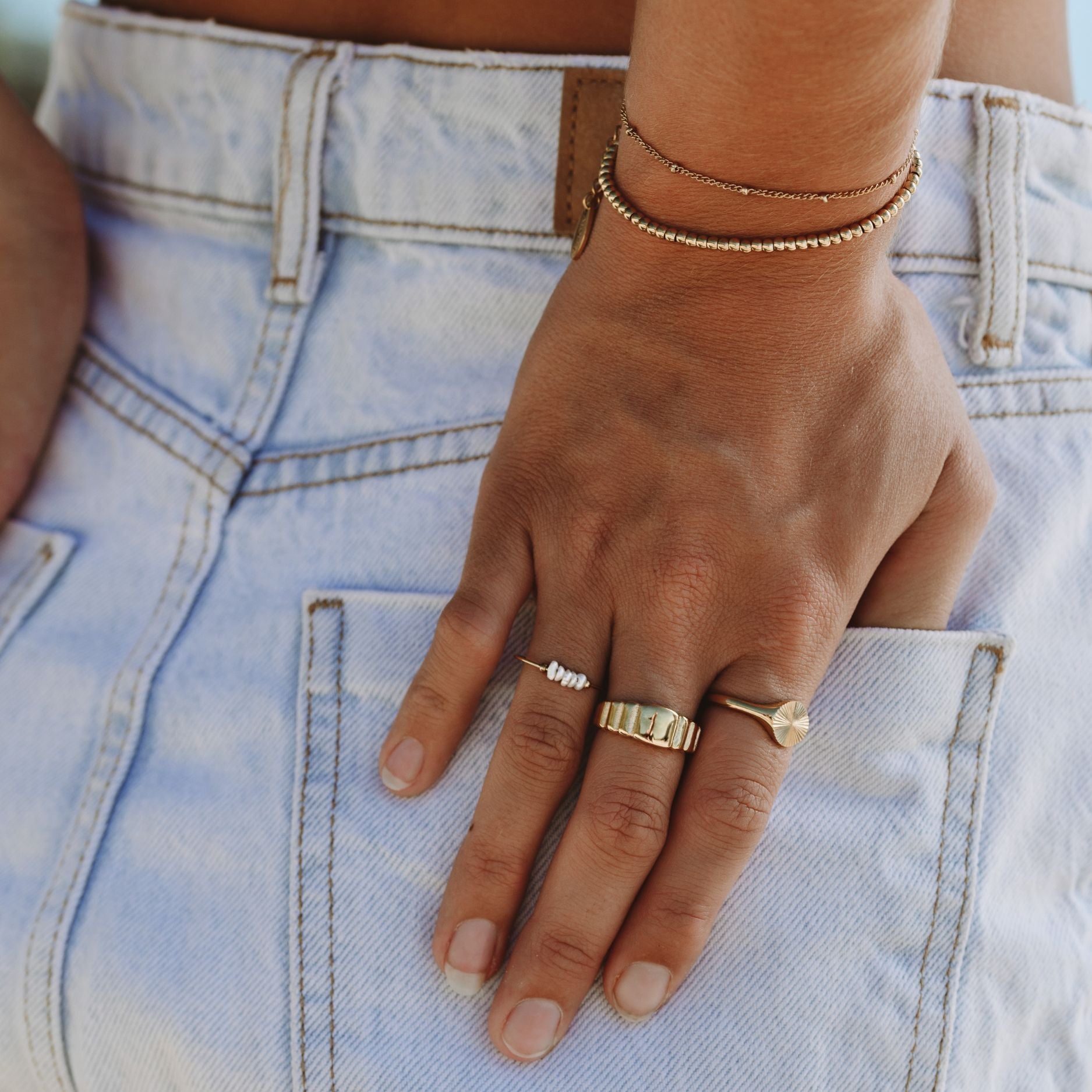 Sun Signet Ring - Solara-5-Gold-Nora Luxe