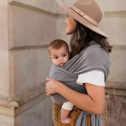 Supportive Baby Carrier - CuddleWrap-Light Gray-Nora Luxe