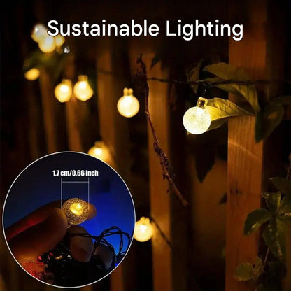 Sustainable LED Light Chain - SolarGlow-16.40 FT - 20 Lights-Nora Luxe