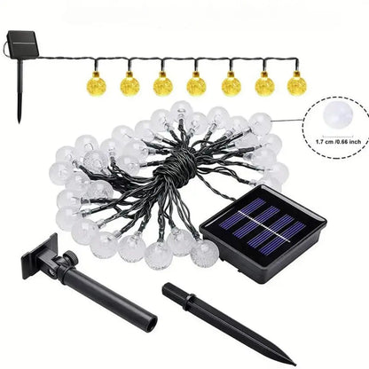 Sustainable LED Light Chain - SolarGlow-16.40 FT - 20 Lights-Nora Luxe
