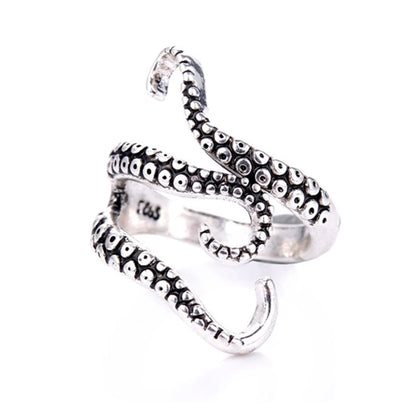 Tentacle Adjustable Silver Ring - Lotte-Nora Luxe