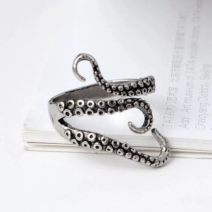 Tentacle Adjustable Silver Ring - Lotte-Nora Luxe