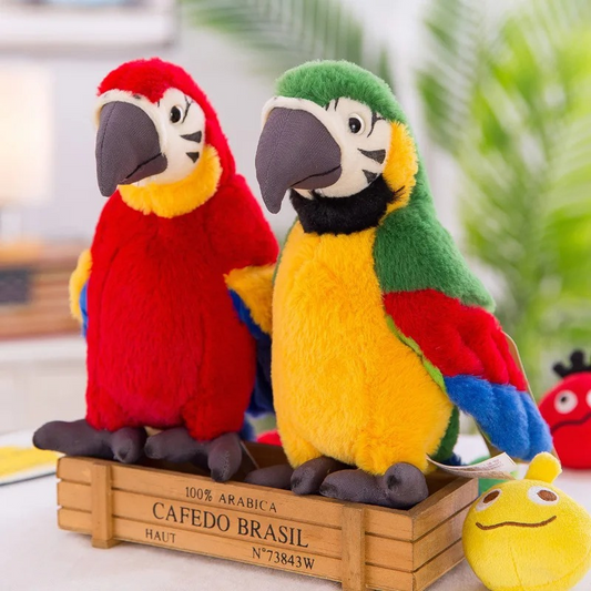 The Chatterbox Parrot Plush - Squawkie-Red-Nora Luxe