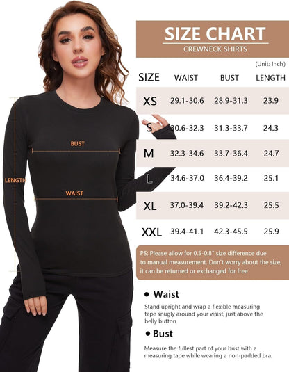 Thermal Shirts for Women - Luna (4-pack)-2 Black 1 Gray 1 White-XS-Nora Luxe