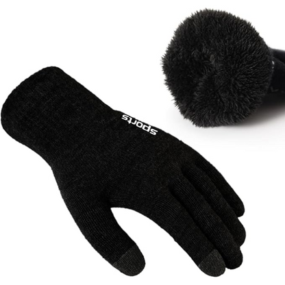 Thermal Touchscreen Winter Gloves - Rowan-Black-L-Nora Luxe