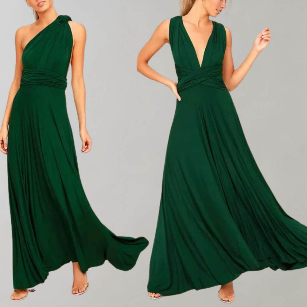 Tia - Elegant Wrap Dress for Women-Wine red-S-Nora Luxe