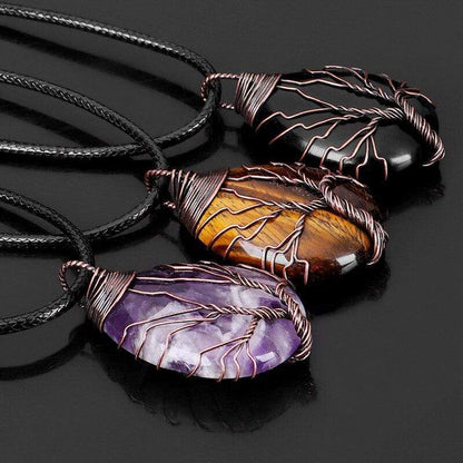 Tiger's Eye Drop Necklace - Zarina-Nora Luxe