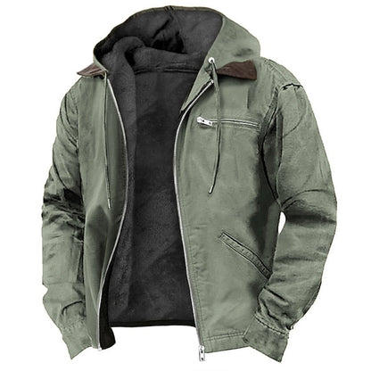 Timeless and Modern Outdoor Jacket for Men – Noah-Olive green-S-Nora Luxe