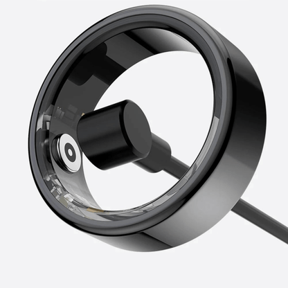 Titanium Health Tracker Ring - VitaRing-Black-18.1mm = 0.713 inches-Nora Luxe