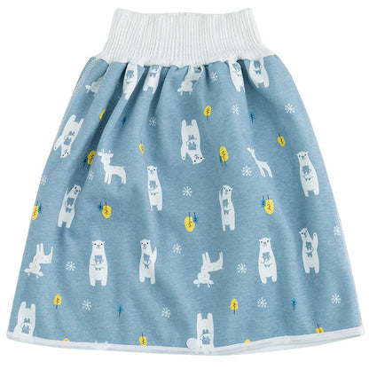 Toddler Potty Training Pants - PotjePro-Skirt-Blue Forest Animals-M (0-3 years)-Nora Luxe