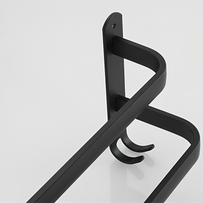 Towel Holder with Hooks - DrySpace-2 rods-40 cm-The Livary