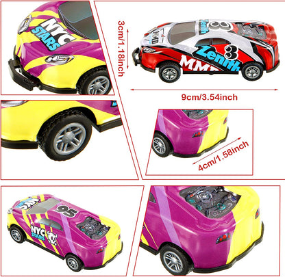 Toy Stunt Car - TurboStunt Racers-4 + 4 FREE-Nora Luxe