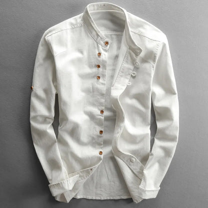 Traditional Japanese Men’s Blouse - Yuki-White-M-Nora Luxe