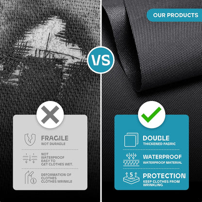Heavy-Duty Travel Garment Bag with Clear Window & Accessory Pockets