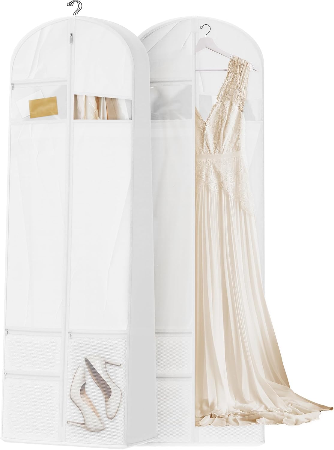 Heavy-Duty Travel Garment Bag with Clear Window & Accessory Pockets