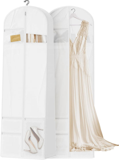 Heavy-Duty Travel Garment Bag with Clear Window & Accessory Pockets